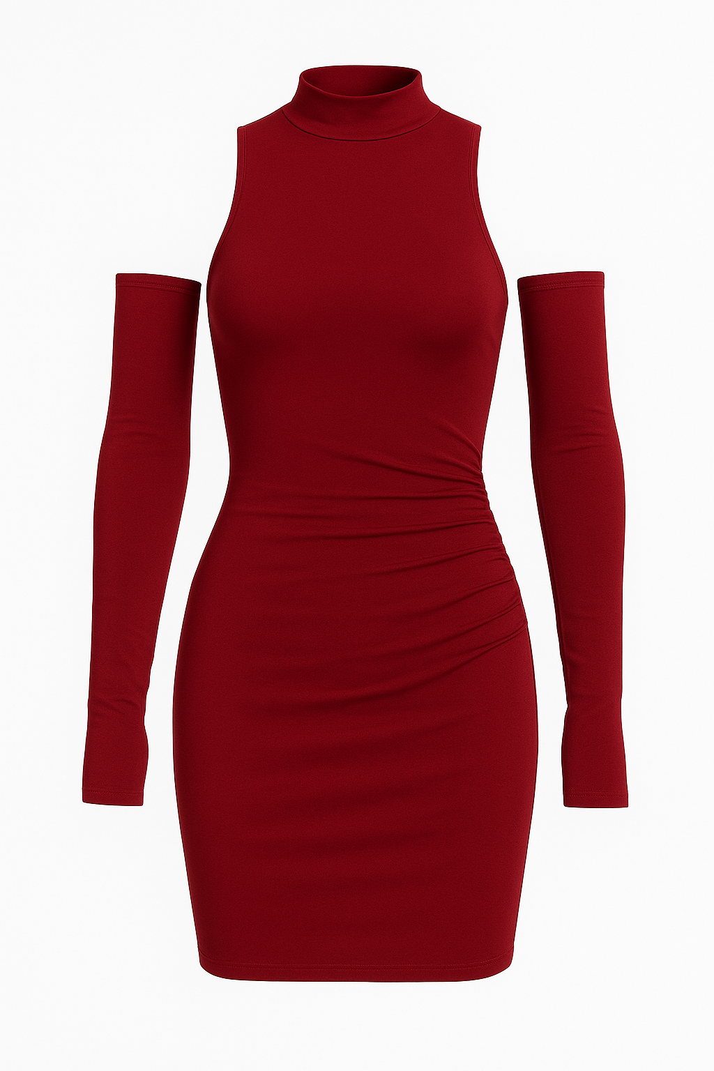 Summer Sexy High Neck Tight Dress Oversleeve