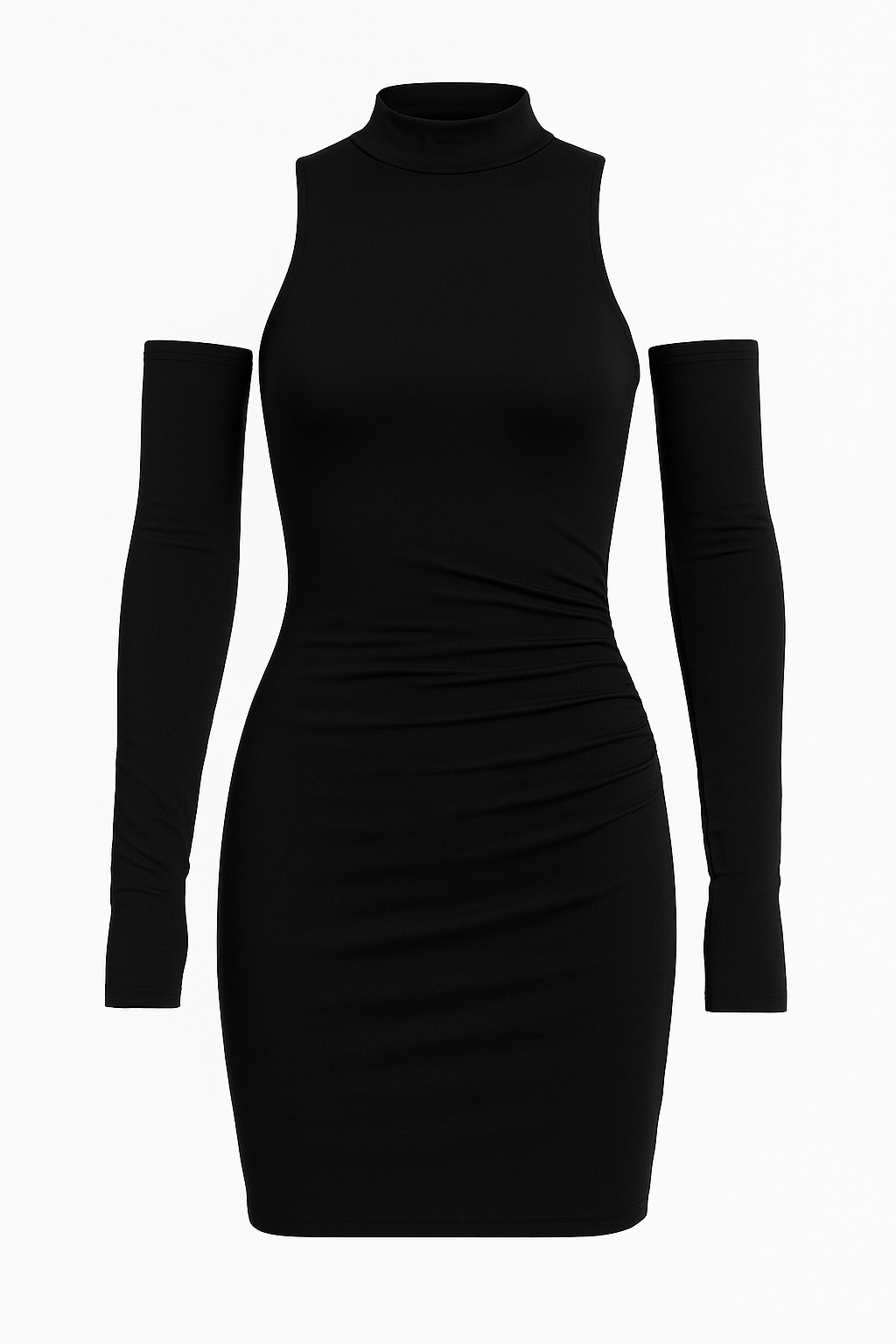 Summer Sexy High Neck Tight Dress Oversleeve